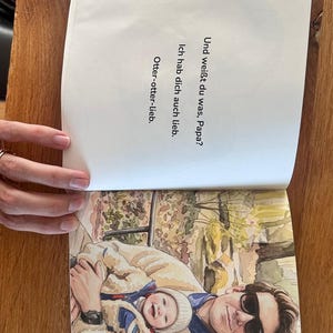 Kundenfoto aus einer Etsy-Bewertung zum Papa-Geburtstagsbuch